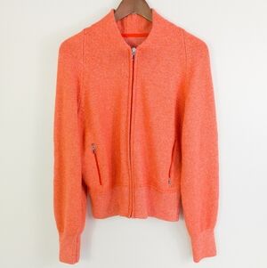 Lululemon Cotton-Blend Full-Zip Sweater Orange Size Medium